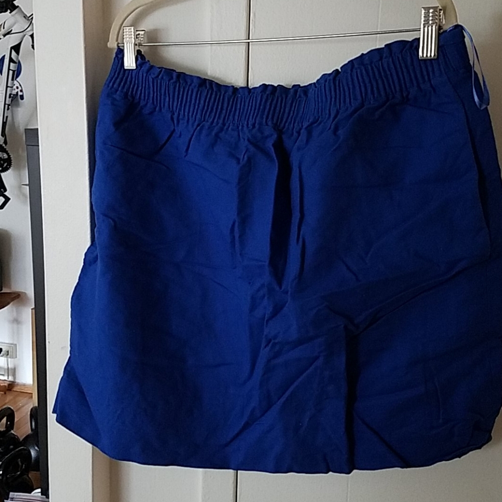 J Crew Blue Linen Blend Skirt